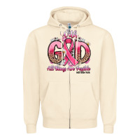 Sandshell breast cancer with god all things are possible Zipper Hoodie - Artiststas