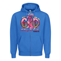 True Royal breast cancer with god all things are possible Zipper Hoodie - Artiststas