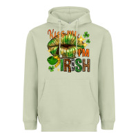 Matcha kiss me im irish with lip Heavyweight Hoodie - NancyCooperArtShop
