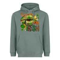 Sage kiss me im irish with lip Heavyweight Hoodie - NancyCooperArtShop