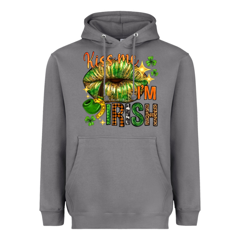 Kiss Me Im Irish With Lip Heavyweight Hoodie by NancyCooperArtShop | Teevron