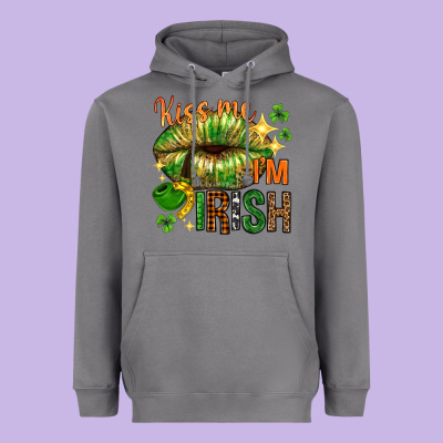 Kiss Me Im Irish With Lip Heavyweight Hoodie Designed By Nancycooperartshop
