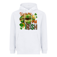 White kiss me im irish with lip Heavyweight Hoodie - NancyCooperArtShop