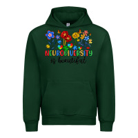 Forest Green neurodiversity is beautiful Urban Hoodie - Artiststas