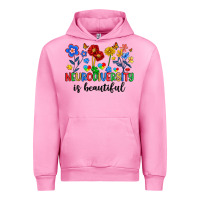 Fuchsia Pink neurodiversity is beautiful Urban Hoodie - Artiststas
