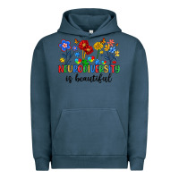 Pigment Midnight Navy neurodiversity is beautiful Urban Hoodie - Artiststas