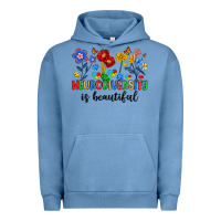 Pigment Pebble Blue neurodiversity is beautiful Urban Hoodie - Artiststas
