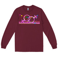 Burgundy lgbtq lesbian  libbey glass Long Sleeve Tee - HRA Design Shop