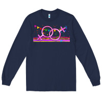 Navy lgbtq lesbian  libbey glass Long Sleeve Tee - HRA Design Shop