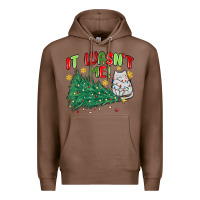 Chestnut it wasn't me! christmas cat Premium Hoodie - MaliasSmallBusiness