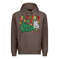 Coffee it wasn't me! christmas cat Premium Hoodie - MaliasSmallBusiness
