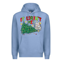 Colony Blue it wasn't me! christmas cat Premium Hoodie - MaliasSmallBusiness