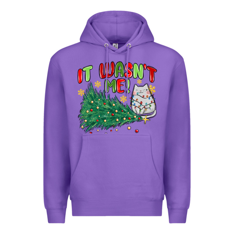 It Wasn't Me! Christmas Cat Premium Hoodie by MaliasSmallBusiness | Teevron