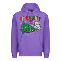 Purple it wasn't me! christmas cat Premium Hoodie - MaliasSmallBusiness