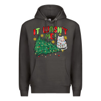 Smoke it wasn't me! christmas cat Premium Hoodie - MaliasSmallBusiness
