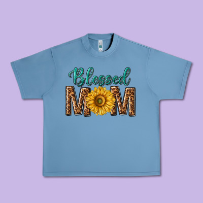 Western Blessed Mom With Sunflower Urban Heavy Tee Designed By Texasbilliewilder