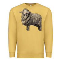 Antique Gold merino wool sheep Premium Sweatshirt - LillyAllenDesigns