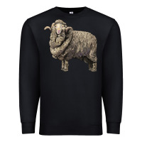 Black merino wool sheep Premium Sweatshirt - LillyAllenDesigns