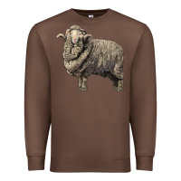 Chestnut merino wool sheep Premium Sweatshirt - LillyAllenDesigns
