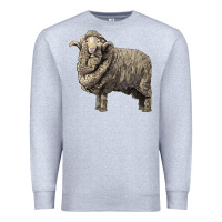 Heather Grey merino wool sheep Premium Sweatshirt - LillyAllenDesigns