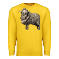 Lemon merino wool sheep Premium Sweatshirt - LillyAllenDesigns