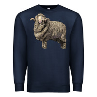 Navy merino wool sheep Premium Sweatshirt - LillyAllenDesigns