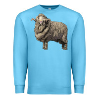 Ocean Blue merino wool sheep Premium Sweatshirt - LillyAllenDesigns