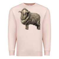 Pale Pink merino wool sheep Premium Sweatshirt - LillyAllenDesigns
