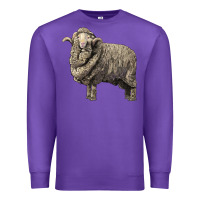 Purple merino wool sheep Premium Sweatshirt - LillyAllenDesigns