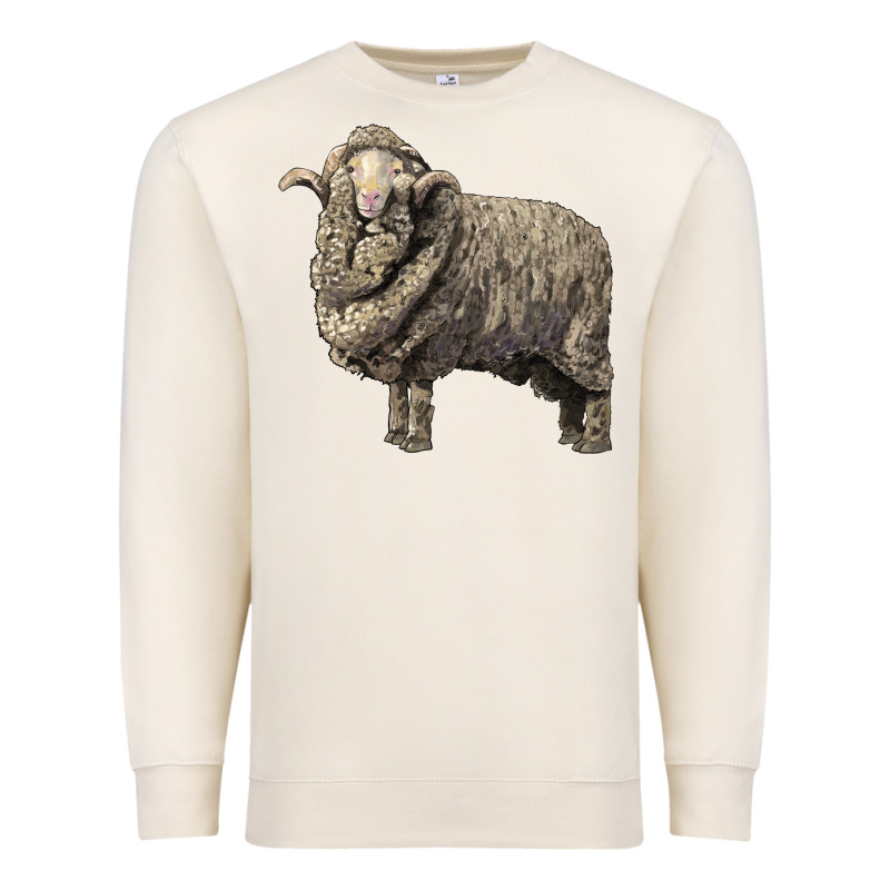 Merino Wool Sheep Premium Sweatshirt by LillyAllenDesigns | Teevron