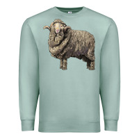 Seafoam merino wool sheep Premium Sweatshirt - LillyAllenDesigns