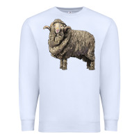White merino wool sheep Premium Sweatshirt - LillyAllenDesigns