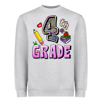 Heather Grey Fourth Grade Heavyweight Sweatshirt - RanaPortraitStore