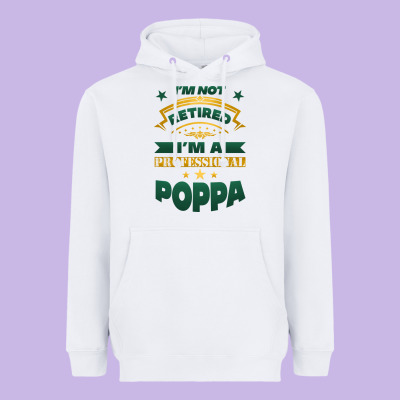 I'm Not Retired I'm A Professional Poppa Heavyweight Hoodie Designed By Jasminsmagicworld