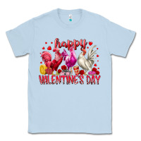 Dusty Blue happy valentines day Classic Tee - RacoonDesign