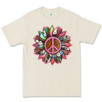 Bone sunflower and tie dye with peace sign Premium Tee - Artiststas