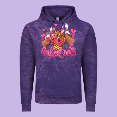 Vintage Hoodie galentines afro girl sneakers