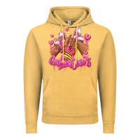 Vintage Mustard galentines afro girl sneakers Vintage Hoodie - RanaPortraitStore