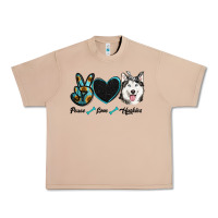 Burro peace love huskies Urban Heavy Tee - RanaPortraitStore