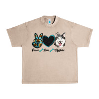 French Oak peace love huskies Urban Heavy Tee - RanaPortraitStore