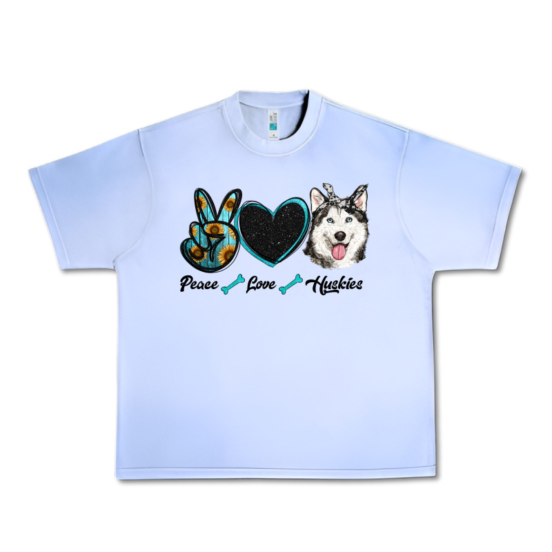 Peace Love Huskies Urban Heavy Tee by RanaPortraitStore | Teevron