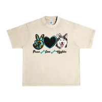 Sandshell peace love huskies Urban Heavy Tee - RanaPortraitStore
