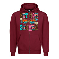 Burgundy hot mom summer Zipper Hoodie - AdoDesignShop