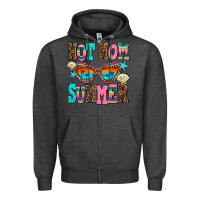 Charcoal Heather hot mom summer Zipper Hoodie - AdoDesignShop