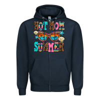 Navy hot mom summer Zipper Hoodie - AdoDesignShop