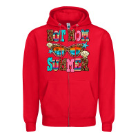 Red hot mom summer Zipper Hoodie - AdoDesignShop