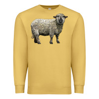Antique Gold hampshire sheep Premium Sweatshirt - LillyAllenDesigns