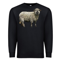 Black hampshire sheep Premium Sweatshirt - LillyAllenDesigns
