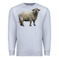 Heather Grey hampshire sheep Premium Sweatshirt - LillyAllenDesigns