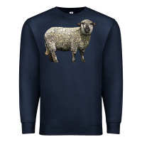 Navy hampshire sheep Premium Sweatshirt - LillyAllenDesigns